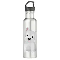 Westie dog stainless steel water bottle