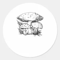 Cute Cottagecore Aesthetic Mushroom Fungi Goblinco Classic Round Sticker
