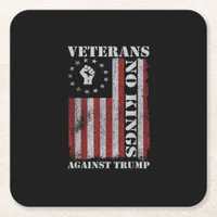 Military Veterans Protest Flag Patriotic Freedom Square Paper Coaster