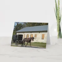 Amish Horse in Bentonsport, Iowa Birthday Card