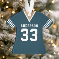 Personalized Navy Football Jersey Ornament