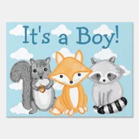 Double Sided Baby Shower is Here and Its a Boy! Si Sign