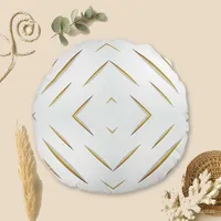 Sculpted White Gold Modern Diamond Cushion Design