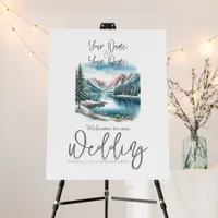 Winter Lake Wedding  Foam Board