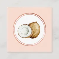 Rose Gold and Pink Event Planner Social Media Icon Square Business Card