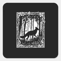 In Forest Cottagecore Goblincore Forestcore Aesthe Square Sticker