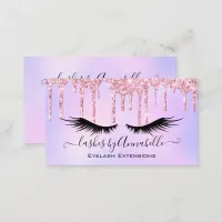 Holographic Makeup EyeLashes Sparkle Glitter Drip  Business Card