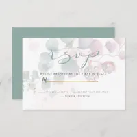 RSVP | Delicate Watercolor Eucalyptus Foliage Invitation