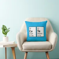 Cute Science Geek Throw Pillow