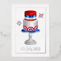 4th July Independence Day Foil Holiday Card