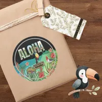 Welcome to Aloha tropical Paradise  Classic Round Sticker