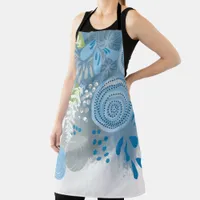 Modern Abstract Floral  Apron