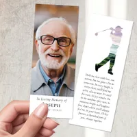 In Loving Memory Photo Golfer Funeral Bookmarks