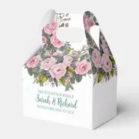 Blush Floral Wedding Favor Boxes