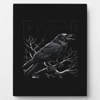 Crow, F-Caw-F Funny Bird Minimal Clean Plaque