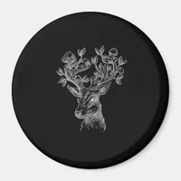 Deer Horn Mushroom Cottage  Goblincore Vintage Aes Magnet