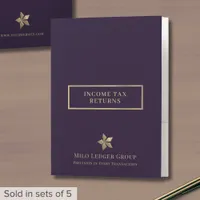 Income Tax Return Folders Purple