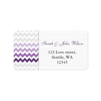 chevron purple Ombre  return address label