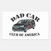 Dad Car Club Funny Parody Slogan Rectangular Sticker