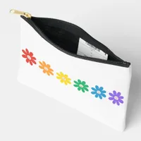 Adorable Happy Rainbow Flowers Accessory Pouch