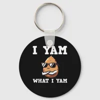 I Yam What I Yam Humorous V-Neck Keychain