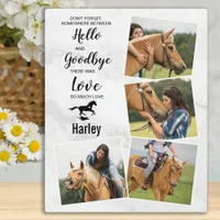 Horse Memorial Keepsake Photo Collage Plaque