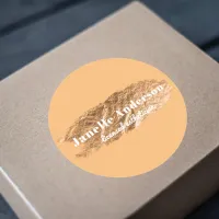 Modern Simple Orange Faux Gold Foil Professional