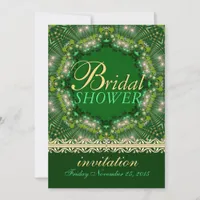 Magical Peacock Garden Bridal Shower Party Invitation