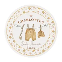 Boho Clothesline Baby Shower Cupcake Topper Edible Frosting Rounds