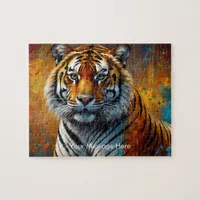Boho Tiger Puzzle – Vibrant Jungle Wildlife Art
