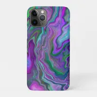 Purple, Green and Blue Fluid Art    iPhone 11 Pro Case