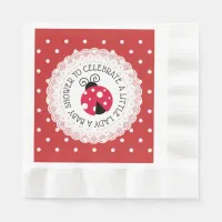 Baby Shower Its a Girl Ladybug Napkins