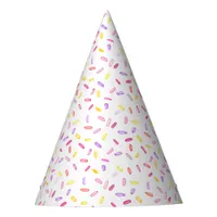 Watercolor Sprinkles Kids Birthday Party Hat
