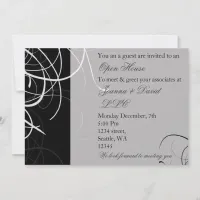black and white Corporate party Invitation