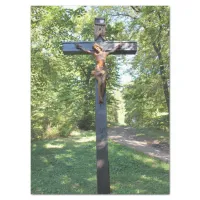 Photo Crucifix with Jesus Tissue Paper