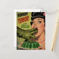 Retro Lime Gelatin Horror Postcard