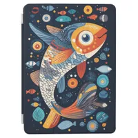 Geometric Fish Illustration iPad Air Cover