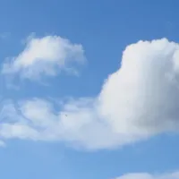 WWN Fluffy Clouds in a Cerulean Blue Summer Sky