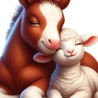 W2A Cute Foal & Lamb Best Friends Share a Touching Moment