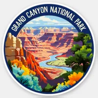 Grand Canyon National Park Arizona Vintage Art