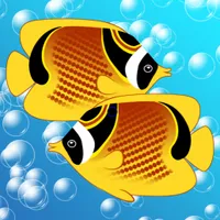 Tropical Halfmoon Butterflyfish in Bubbly Water Cornhole Set