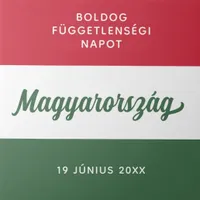 Hungary Independence Day National Flag Serving Tray