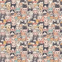 Anime cats repeating pattern