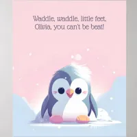 Cute Pink Baby Penguin