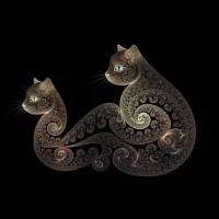 Serpentine fractal cat