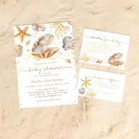 Watercolor Ocean Little Pearl Baby Shower