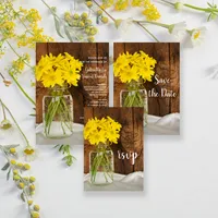 Mason Jar and Yellow Daisies Wedding Table Numbers