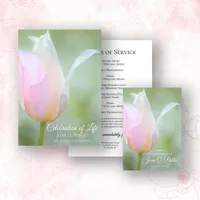 Pastel Tulip Flower Spring Funeral Service Memorial