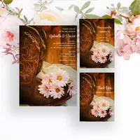 Pink Daisies and Cowboy Boots Country Western Wedding Stationery Collection