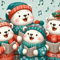 W2A Cute Polar Bears Sing Have a Very Beary Christmas!